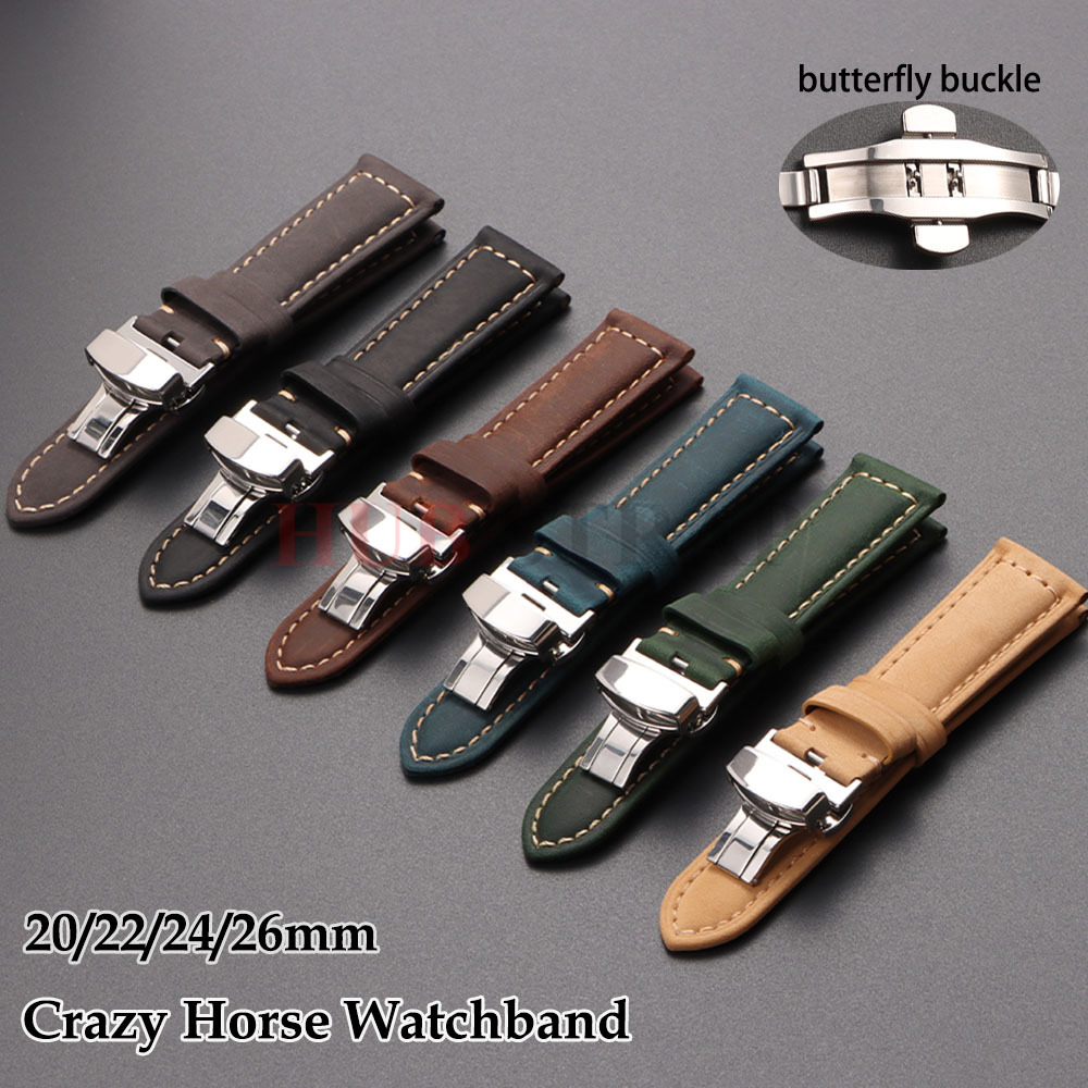 20mm 22mm 24mm 26mm Genuine Ca - Suede Strap Watch recension och pris
